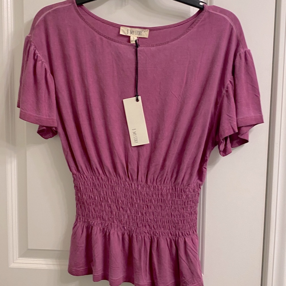 B My Story magenta round neck top.
